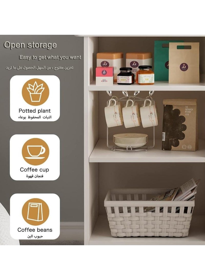 إكسبرت خزانة قهوة مع مساحة تخزين بوفيه جانبية عصرية درج كونسول  كبيرة لغرفة المعيشة أو المكتب EI-209 - Image 5